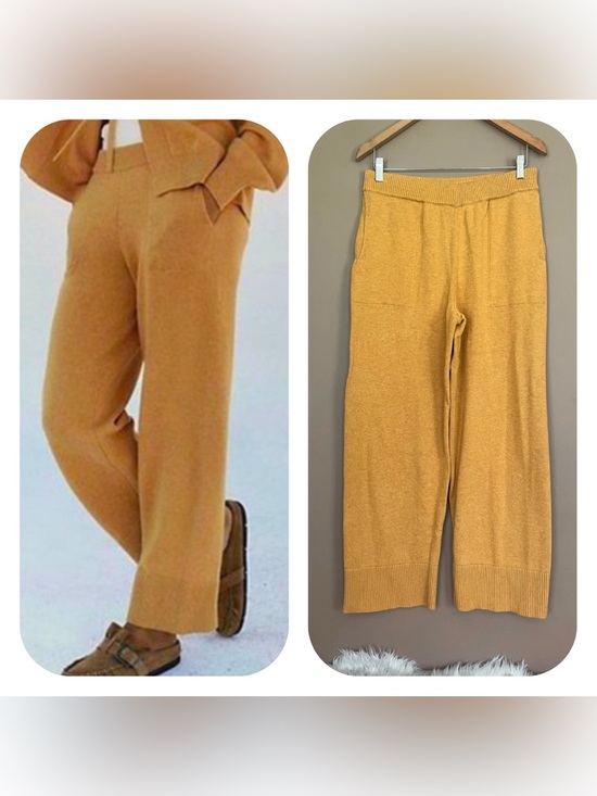 FP Beach Pants - {FP Beach} Solar Knit Sweater Pants Wide Leg Pull-On Style - Womens Large